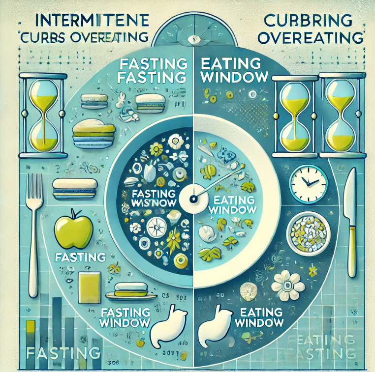 intermittent fasting curbs overeating, strategies to manage hunger, avoid binge eating,