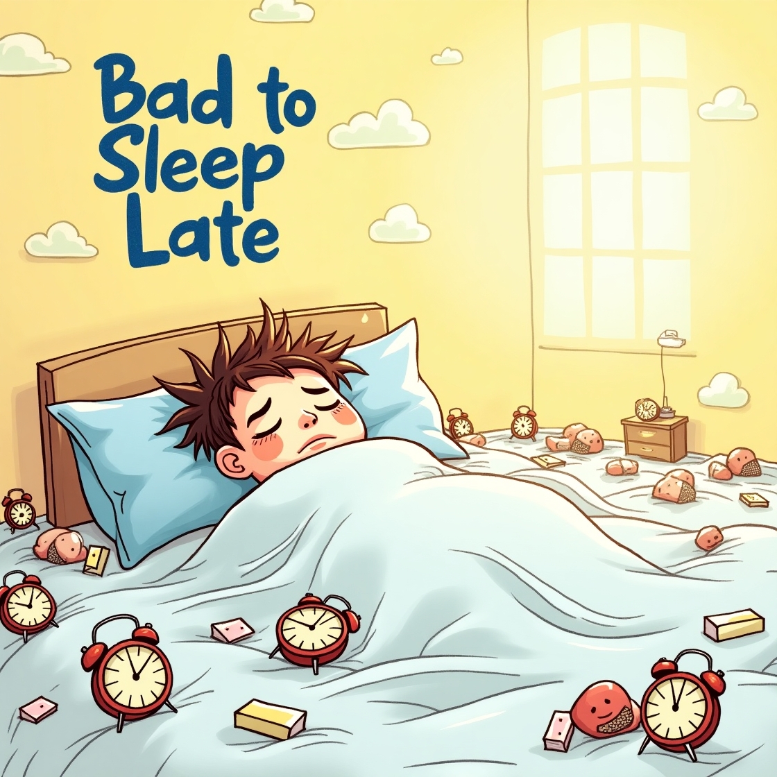 sleeping late but getting 8 hours affects health.