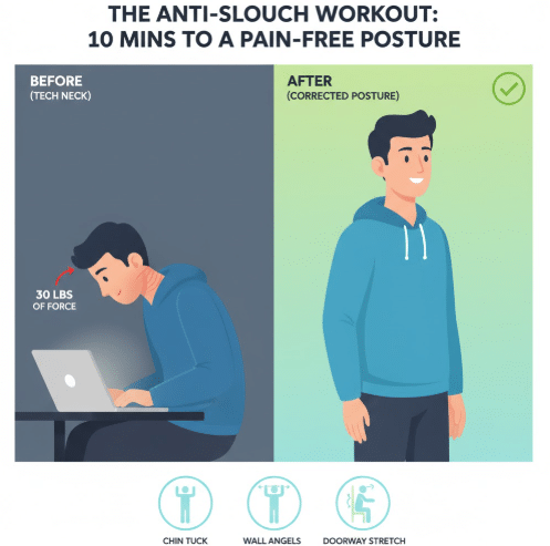 10-Minute Anti-Slouch Workout: Fix Tech Neck & Desk Posture